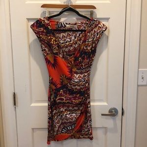 Sexy and colorful wrap dress